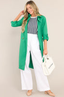 Feeling Lucky Kelly Green Trench Coat