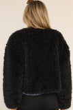 Diva Dreams Black Shearling Jacket