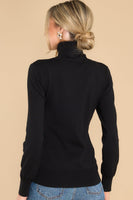 Comfortable Charm Black Turtleneck Sweater