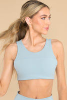 Seasonal Moves Light Blue Sports Bra