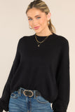 Don't Think About You Black Pullover Sweater