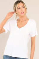 Girlfriend White V-Neck Tee