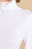 Comfortable Charm White Turtleneck Sweater