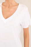 Girlfriend White V-Neck Tee