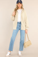 Your Serenity Beige Oversized Knit Jacket