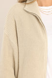 Your Serenity Beige Oversized Knit Jacket