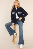 Do Better Navy Blue New York Varsity Jacket