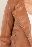 Defying The Odds Caramel Faux Leather Jacket