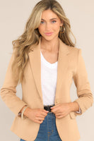 The World Is Yours Tan Ponte Blazer