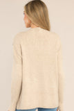 I Remember Taupe Floral Embroidered Sweater