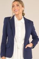 The World Is Yours Navy Blue Ponte Blazer