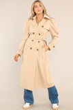 Absolutely Obsessed Tan Belted Trench Coat