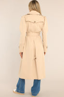 Absolutely Obsessed Tan Belted Trench Coat