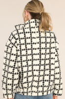 Don't Bother Black & White Houndstooth Pullover