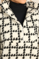 Don't Bother Black & White Houndstooth Pullover