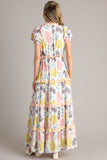 If You Dare Ivory Multi Floral Print Maxi Dress