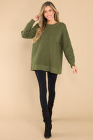 Perfectly You Olive Sweater