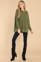 Perfectly You Olive Sweater