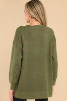 Perfectly You Olive Sweater