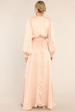 Settle The Score Champagne Maxi Dress