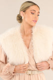 Chic Elegance Ivory Faux Fur Vest