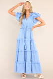 Ruffle Some Feathers Blissful Blue Maxi Dress