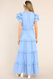 Ruffle Some Feathers Blissful Blue Maxi Dress