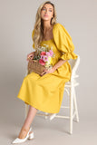 Enjoy The View Sunset Yellow Midi Dress