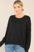 Staying Optimistic Black Knit Sweater