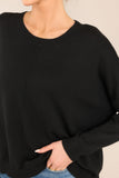 Staying Optimistic Black Knit Sweater