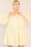 This Is Your Sign Sunflower Yellow Print Dress