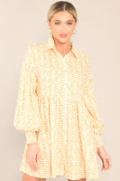 This Is Your Sign Sunflower Yellow Print Dress