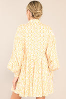 This Is Your Sign Sunflower Yellow Print Dress