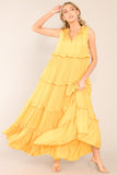 When I Look At You Sunset Yellow Maxi Dress