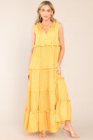 When I Look At You Sunset Yellow Maxi Dress