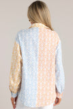 Need To Chill Sky Blue Multi Print Top