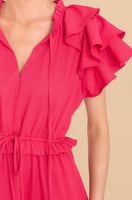 Ruffle Some Feathers Lipstick Maxi Dress